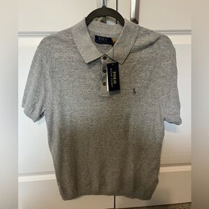 Polo by Ralph Lauren Light Heather Gray Classic Short Sleeve Polo Szs L, XL NWT